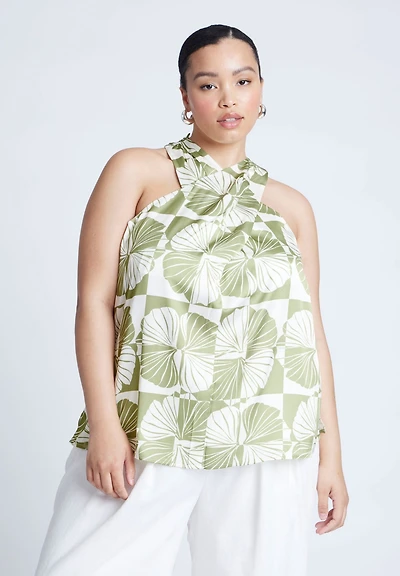 Eloquii Women's Halter Neck Top