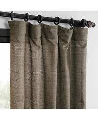 Raw Weave Linen Curtains (2 Panels) Window and Drapes, Rod Pocket Bedroom Curtains