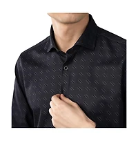 Luchiano Visconti Men's Black Jacquard shirt
