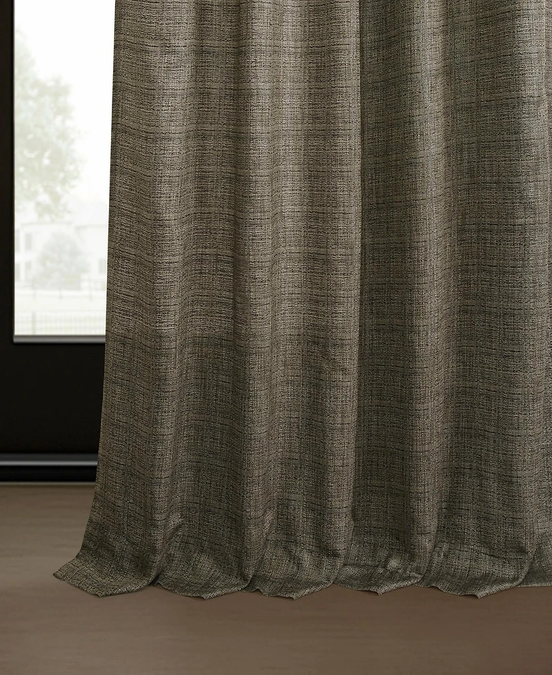Raw Weave Linen Curtains (2 Panels) Window and Drapes, Rod Pocket Bedroom Curtains