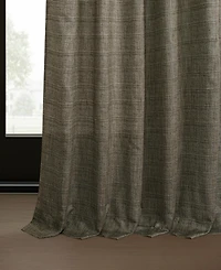 Raw Weave Linen Curtains (2 Panels) Window and Drapes, Rod Pocket Bedroom Curtains
