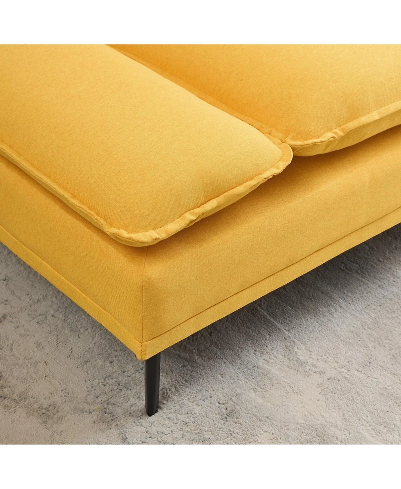 Streamdale Premium Soft Yellow Sofa for Small Spaces