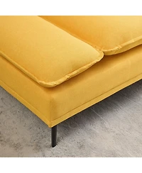 Streamdale Premium Soft Yellow Sofa for Small Spaces