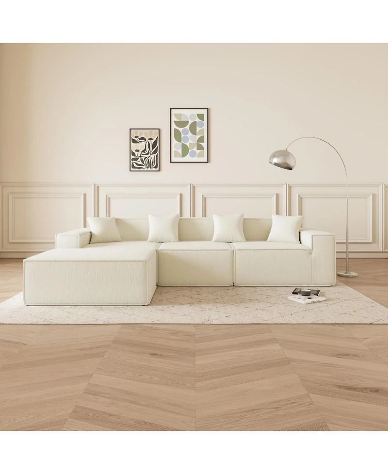 Streamdale Modern L-Shaped Sectional Sofa with Reversible Chaise