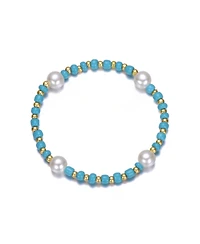GiGiGirl 14K Gold Plating with Colored Beads Plated Accents Bracelet