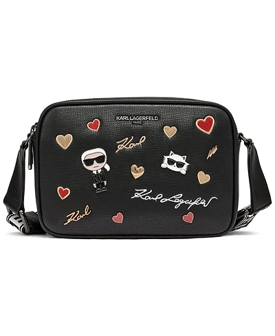 Karl Lagerfeld Paris Maybelle Double Zip Top Crossbody Bag
