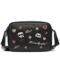 Karl Lagerfeld Paris Maybelle Double Zip Top Crossbody Bag