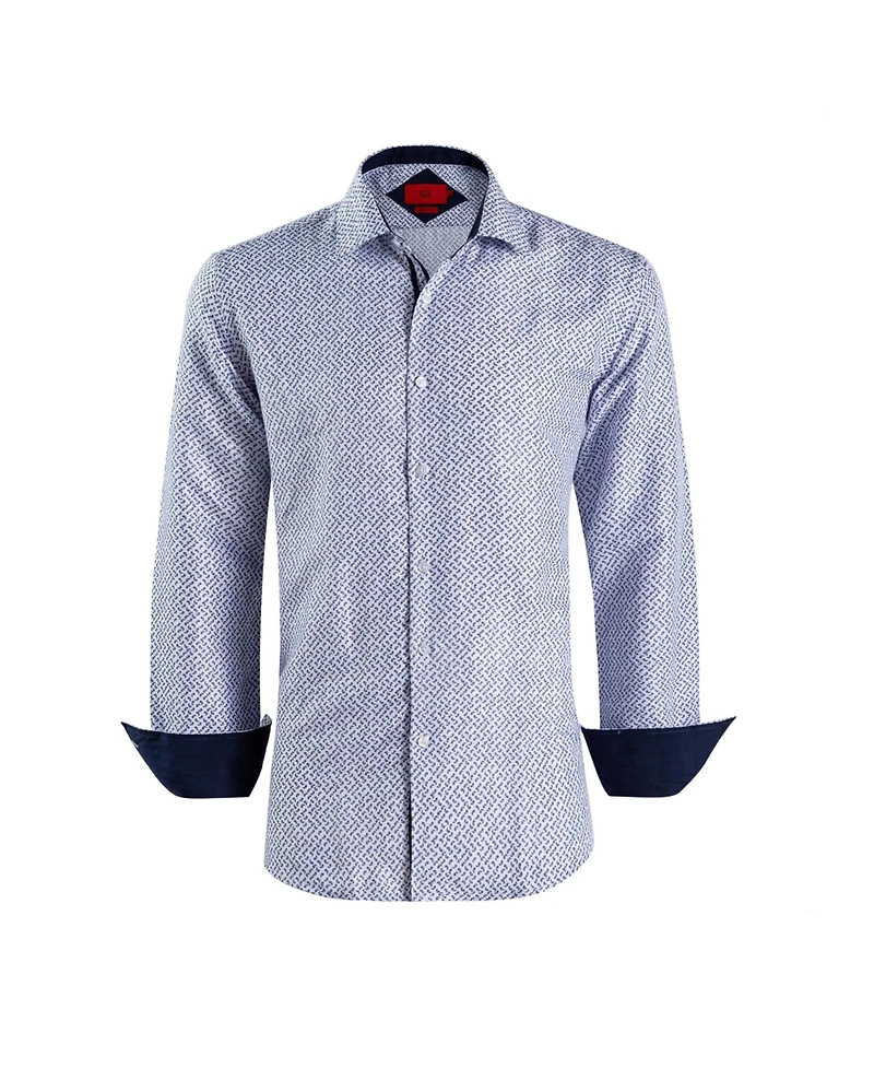 Elie Balleh Big Boys White Slim Fit Paisley Print Shirt
