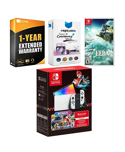 Nintendo Switch Oled Console Mario Kart 8 Deluxe Bundle with The Legend of Zelda: Tears of the Kingdom