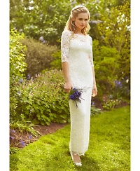 Alie Street London Women's Lila Gown Long (Ivory)