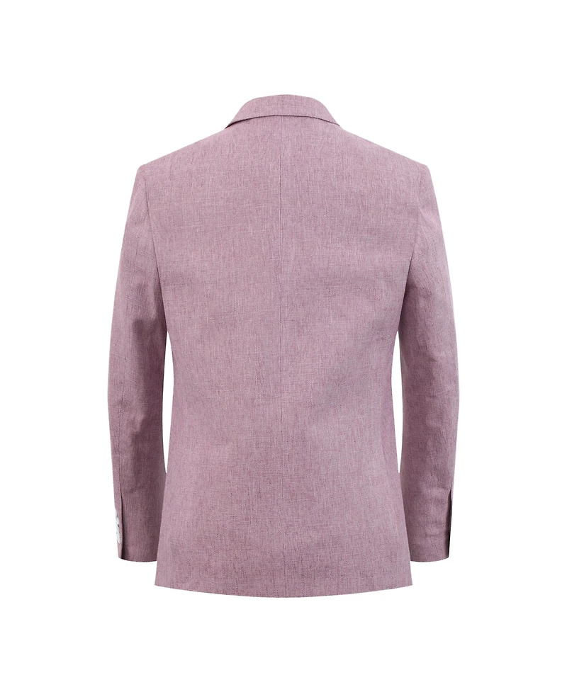 Elie Balleh Boys Lavender Slim Fit Classic Melange Jacket