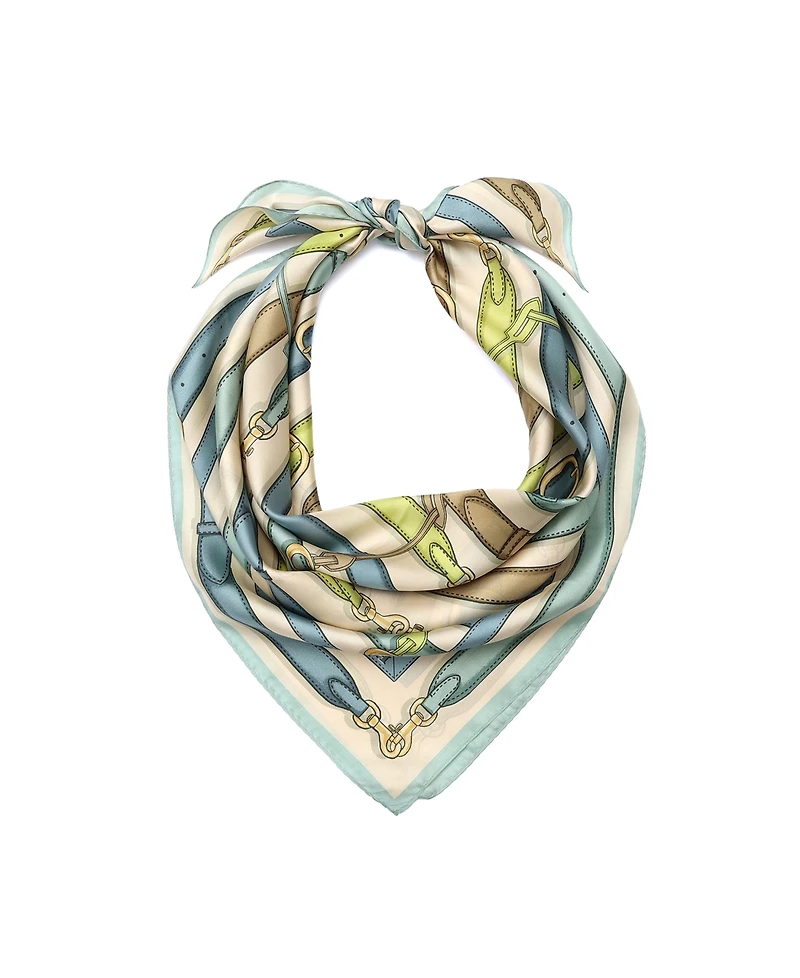 Coach Bag Strap Print Silk Square Scarf
