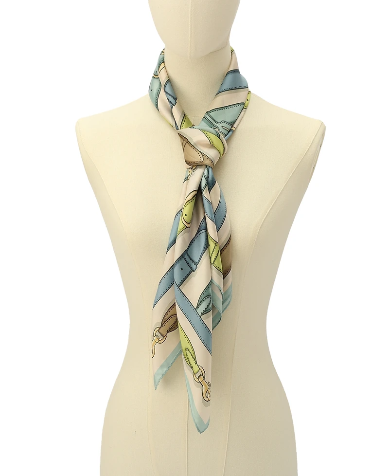 Coach Bag Strap Print Silk Square Scarf