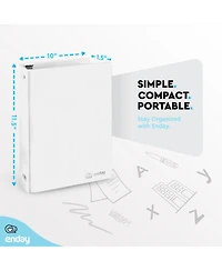 Enday 3-Ring Binder with Clear View Cover and 2 Inside Pockets – Heavy Duty Durable for School Supplies, Office Organization