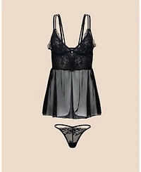 Adore Me Plus Stevie Babydoll & G-String Set Lingerie