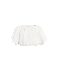 Lands' End Plus Cotton Gauze Dolman Sleeve Crop Cover Up Top