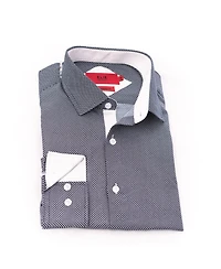 Elie Balleh Little Boys Black Button-Down Slim Fit Shirt