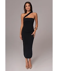 Jluxlabel Women's Ivone Asymmetrical Midi Dress