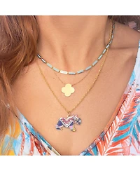 The Lovery Multicolored Enamel Rhino Charm 14K Gold