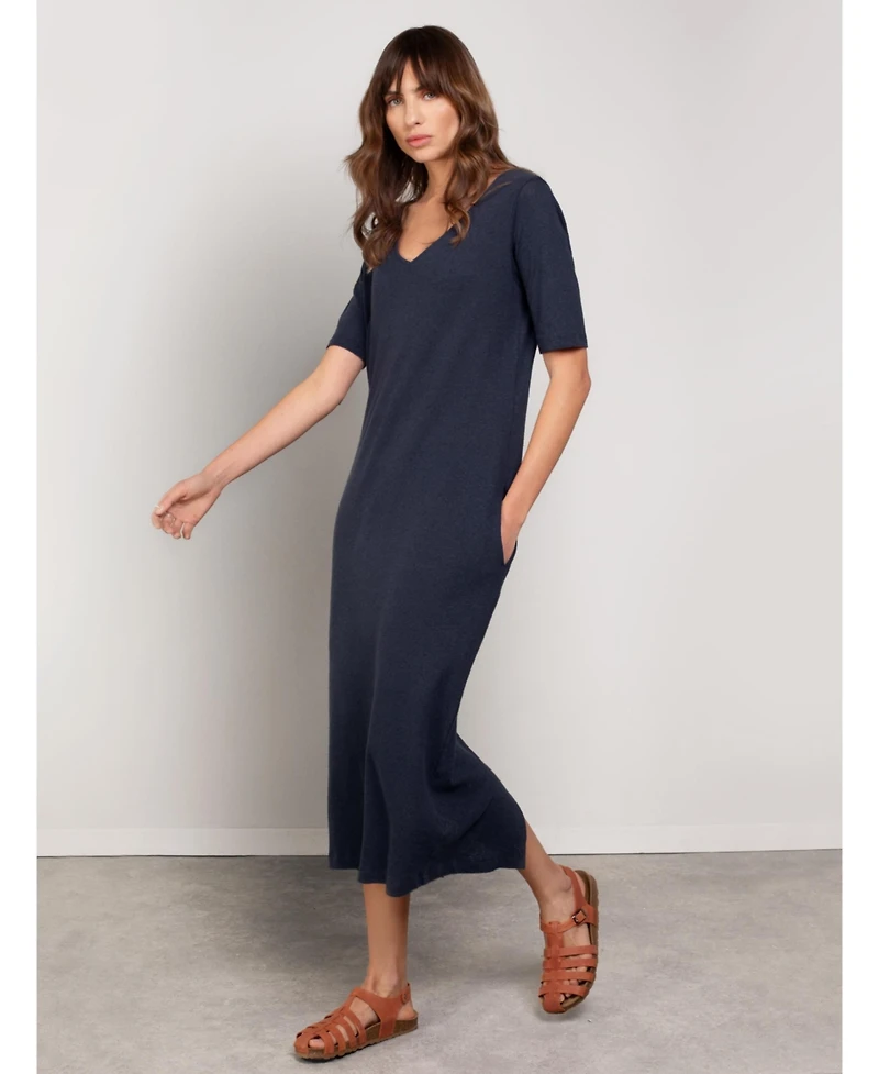 Celtic & Co. Women's Linen Blend Midi Dress