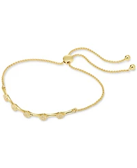 Diamond Cluster Station Bolo Bracelet (1/2 ct. t.w.) in 10k Gold