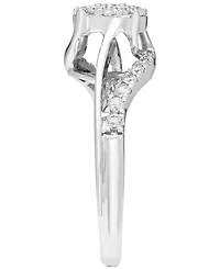Diamond Cluster Ring (1/2 ct. t.w.) in 10k White Gold