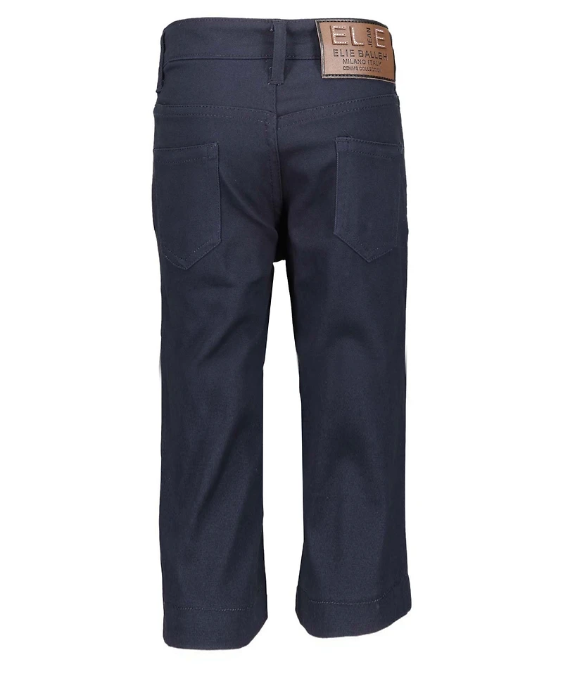 Elie Balleh Big Boys Navy Slim Fit 5 Pocket Twill Pants
