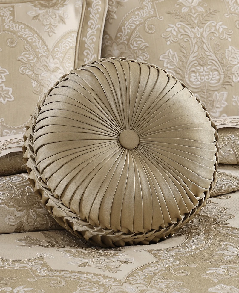 J Queen New York Sondra Tufted Decorative Pillow, 15" Round