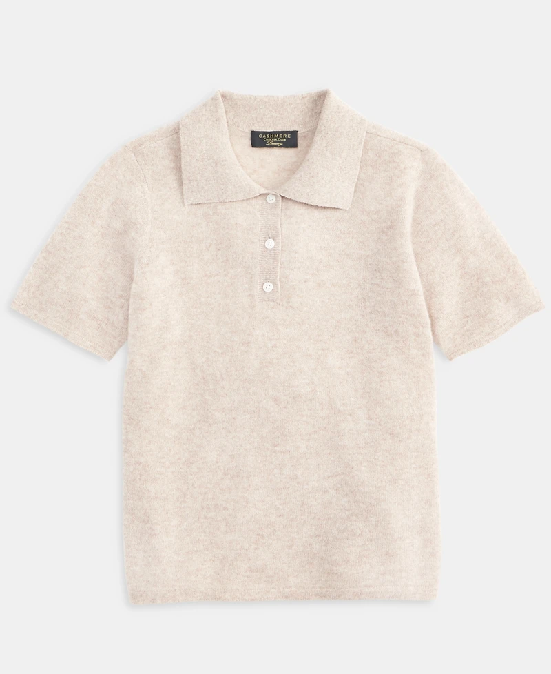 Charter Club Women's 100% Cashmere Short-Sleeve Polo Sweater, Macy's Exclusive