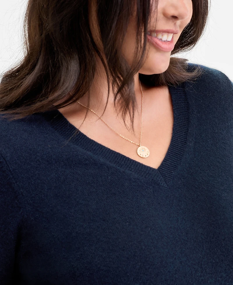 Charter Club Plus 100% Cashmere V-Neck Sweater