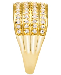 Diamond Multi-Row Ring (1/2 ct. t.w.) in 10k White or Yellow Gold