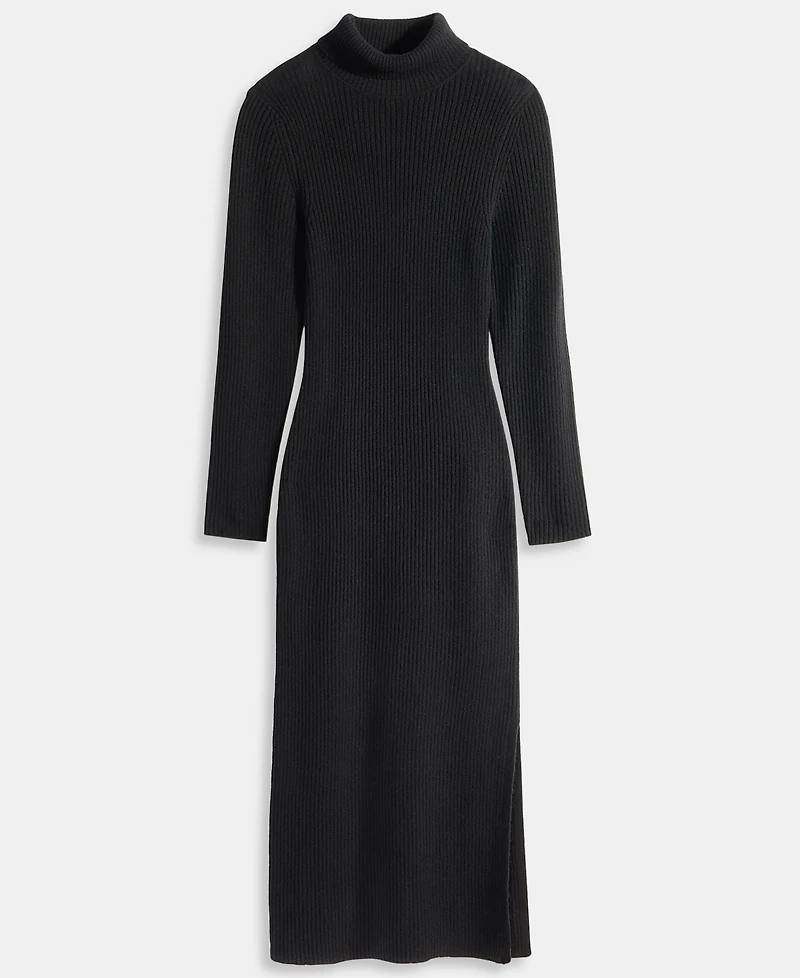 Charter Club Women's 100% Cashmere Turtleneck Midi Sweater Dress, Macy's Exclusive