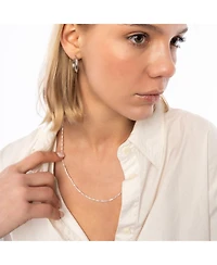 Spero London Twisted Beads Sterling Silver Chain Necklace