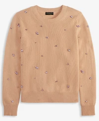 Charter Club Women's 100% Cashmere Embellished Chunky Crewneck Sweaters, Macy's Exclusive