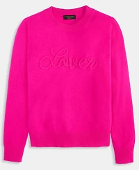 Charter Club Women's 100% Cashmere Love Embroidered Sweater, Macy's Exclusive