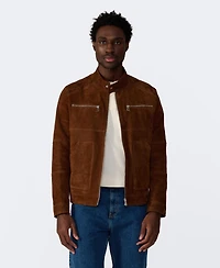 Furniq Uk Men's Suede Motorcycle Jacket, Created for Macy's