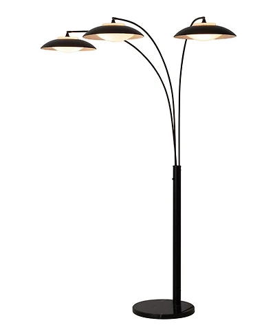 Nova of California 92" Metal Saucer 3 Light Arc Floor Lamp