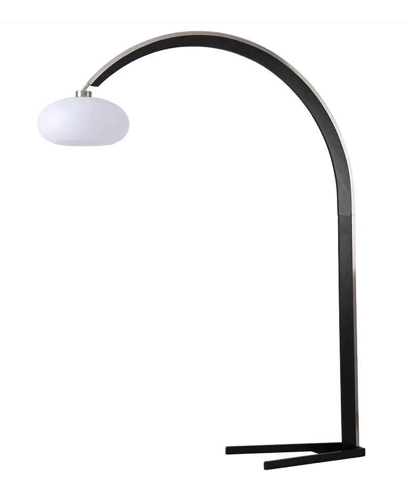 Nova of California 86" Wood Vaulted Lucite Arc Floor Lamp