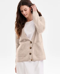 Charter Club Women's Brushed 100% Cashmere Boyfriend Cardigan, Macy's Exclusive