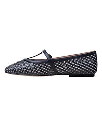 Monet | Raffia and Nappa Leather T-Strap Flats