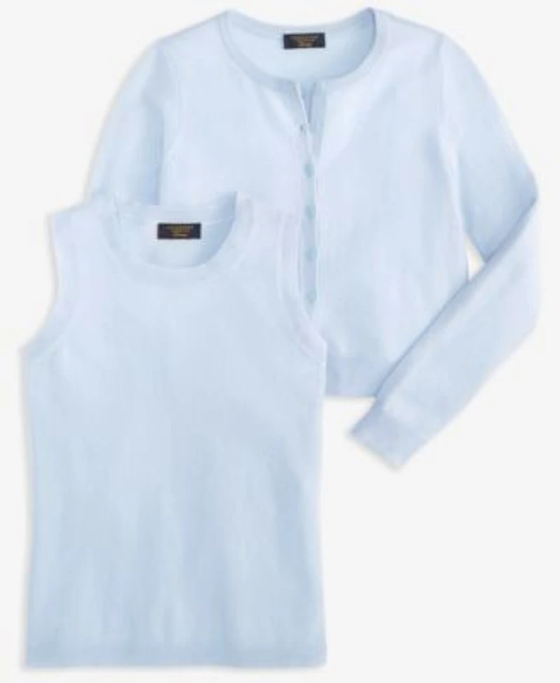Charter Club Womens Cashmere Sleeveless Crewneck Sweater Cashmere Crewneck Cardigan Macys Exclusive