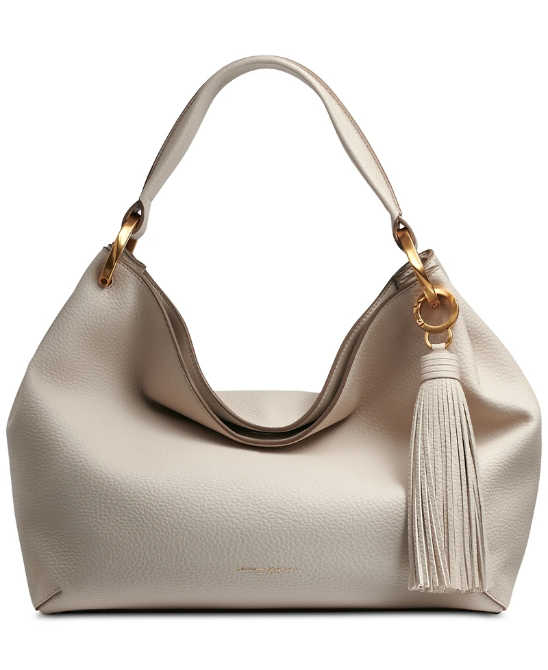 Donna Karan New York Glenwood Leather Shoulder with Tassel Detail