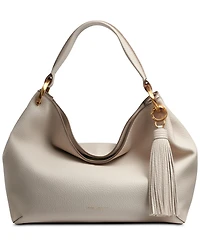 Donna Karan New York Glenwood Leather Shoulder with Tassel Detail