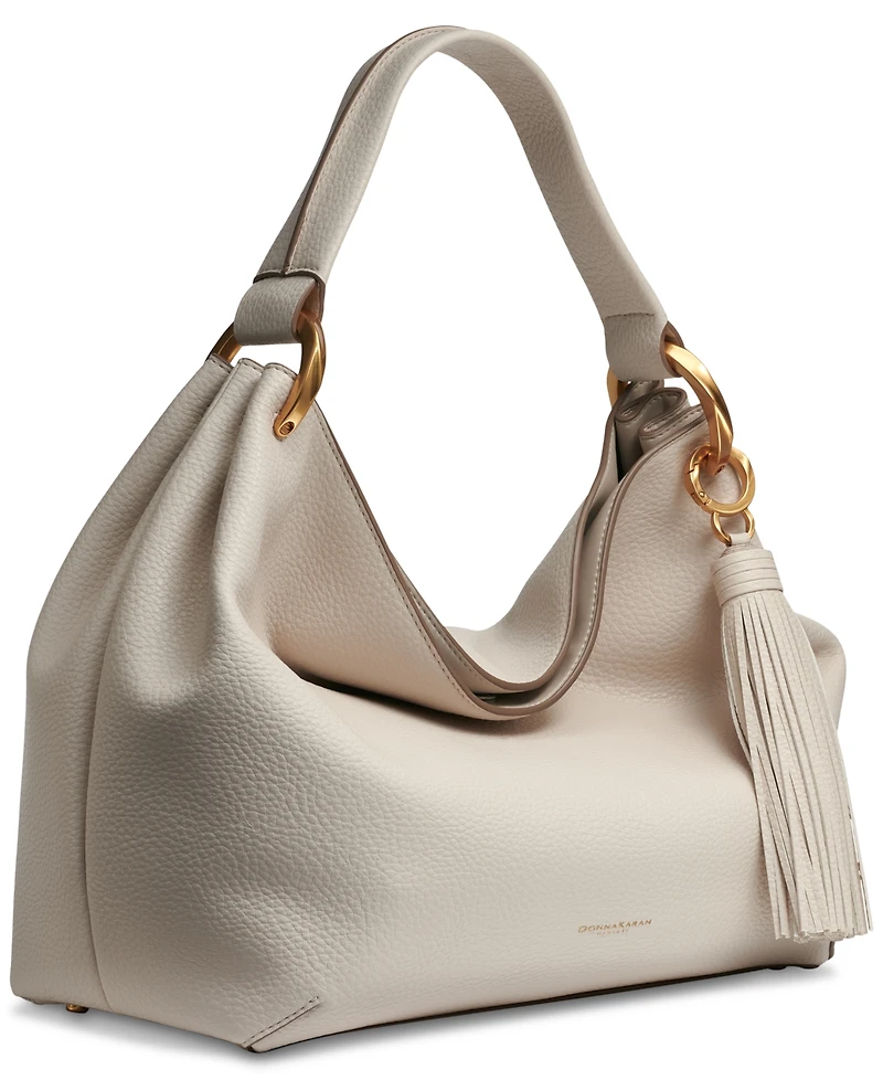Donna Karan New York Glenwood Leather Shoulder with Tassel Detail