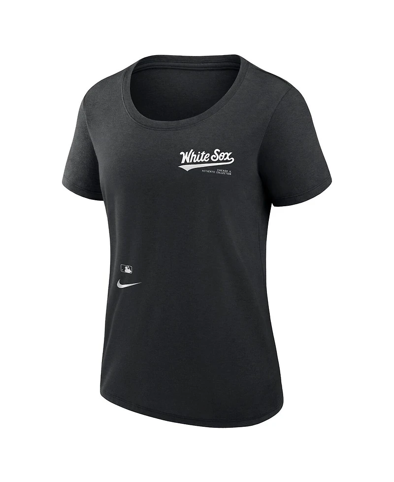 Nike Women's Black Chicago White Sox Authentic Collection Performance Scoop Neck T-Shirt
