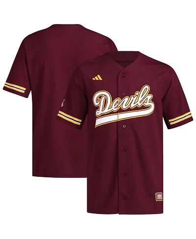 Adidas Men's Maroon Arizona State Sun Devils Reversible Retro Full-Button Baseball Jersey