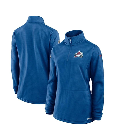 Fanatics Women's Blue Colorado Avalanche Authentic Pro Rink Lightweight Quarter-Zip Pullover Top