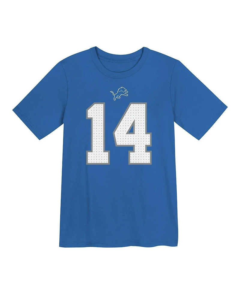 Nike Preschool Amon-Ra St. Brown Blue Detroit Lions Player Name Number T-Shirt