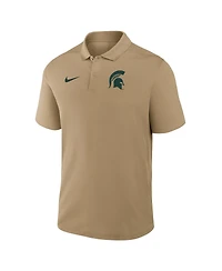 Nike Men's Tan Michigan State Spartans Primetime Victory Primary Logo Performance Polo Shirt