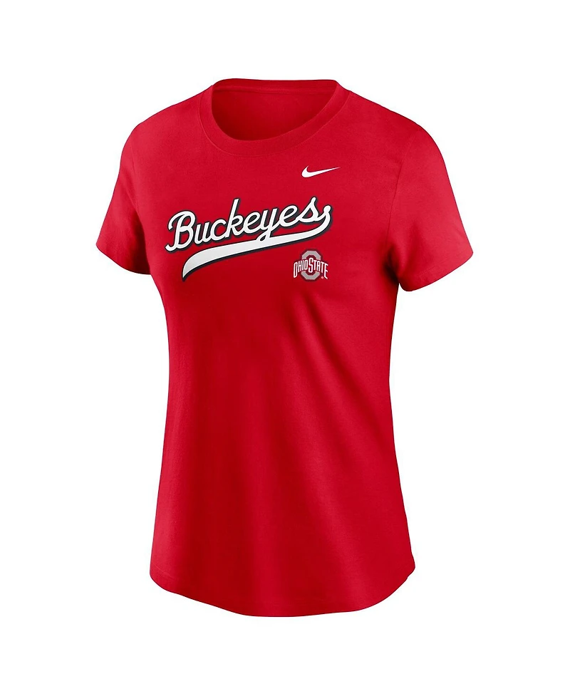Nike Women's Scarlet Ohio State Buckeyes Local Script T-Shirt